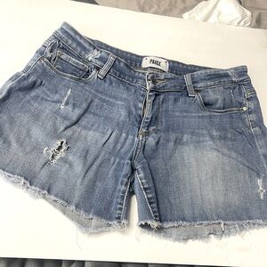 PAIGE Blue Jean Shorts -size 27 -a lot of stretch could easily fit size 30
